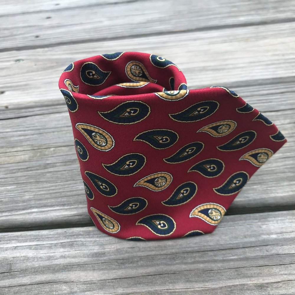Tommy Hilfiger Men Tie 100% Italian Silk Classic N - Picture 6 of 9